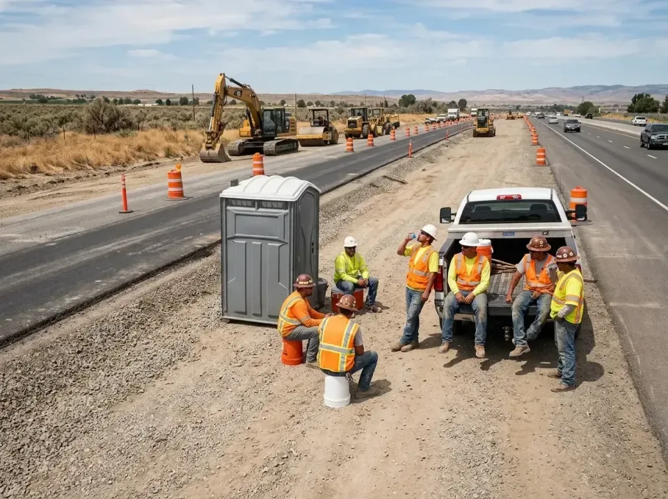 highway-road-construction-crew-007 — frequently asked questions, Porta Potty and Restroom Rentals in George Mason, VA